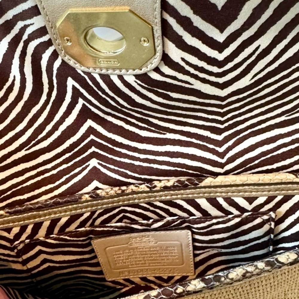 Coach Natalie Rattan Python Wristlet - image 3